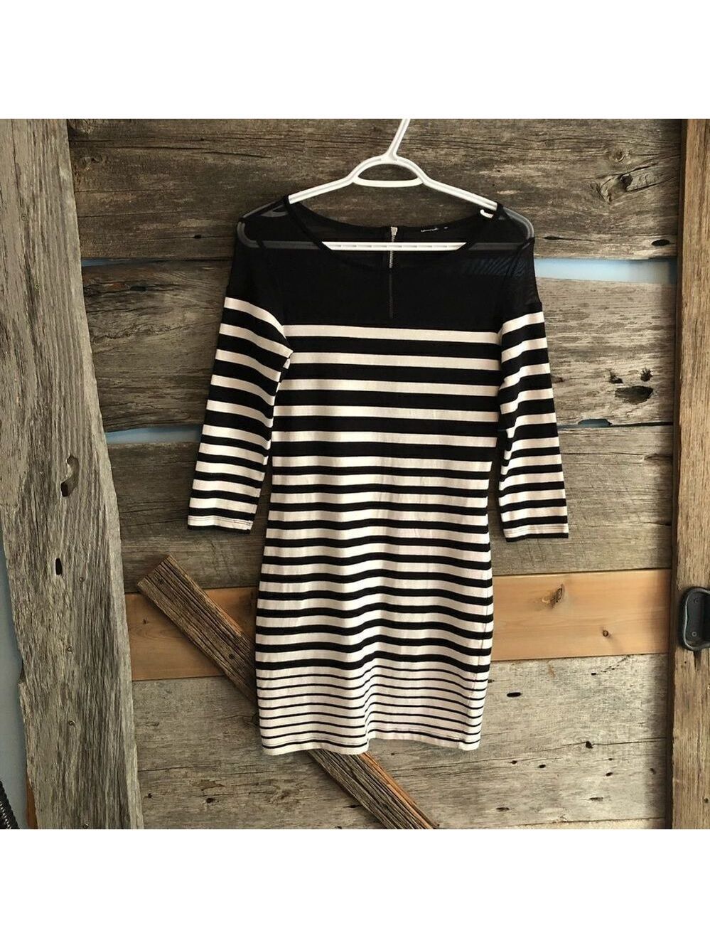 SHEER neckline dress size small